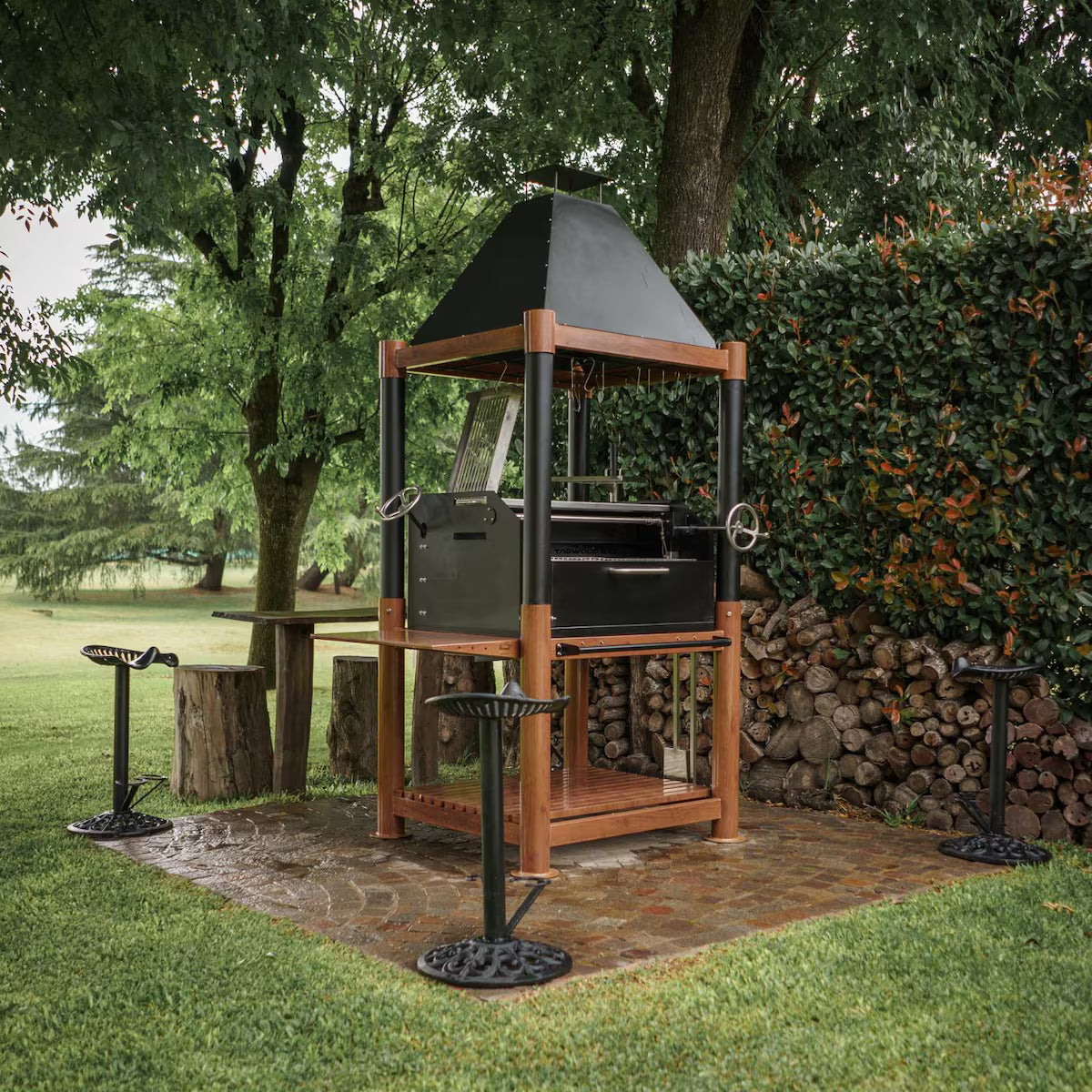 Tagwood BBQ02SI Argentine Firewood & Charcoal Grill