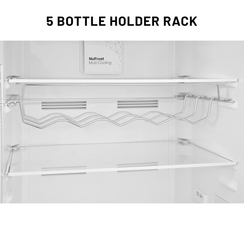 Conserv 12 Cu. Ft. No-Frost Bottom Freezer Refrigerator with Wine Rack – Garage Ready, ENERGY STAR®, White