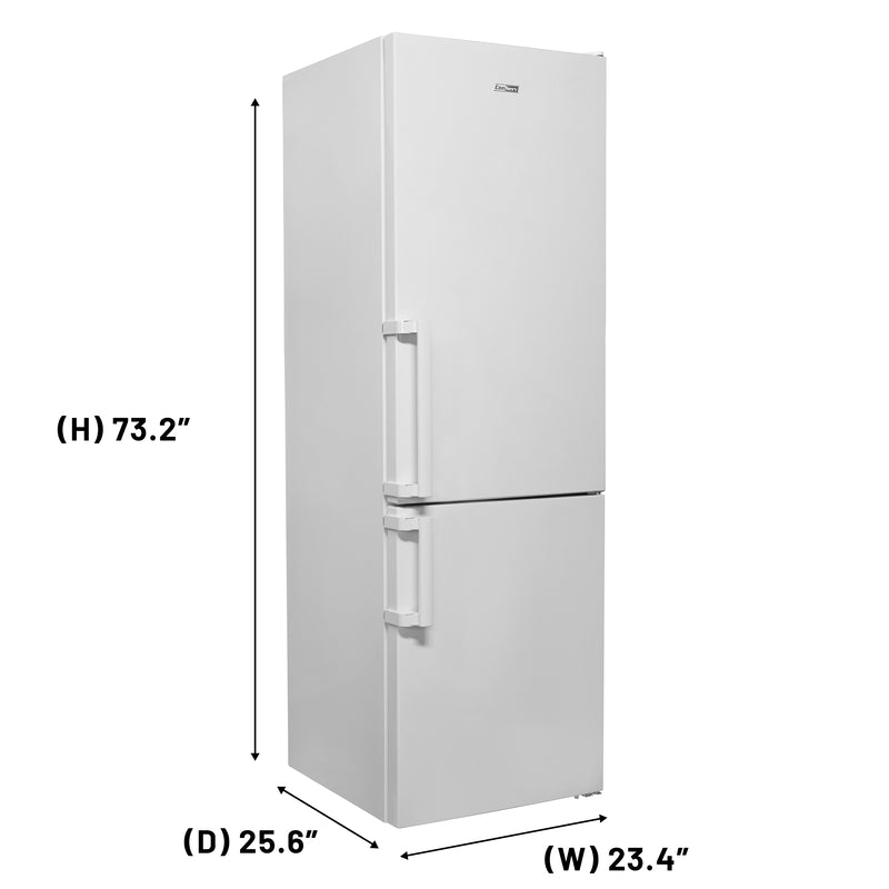 Conserv 12 Cu. Ft. No-Frost Bottom Freezer Refrigerator with Wine Rack – Garage Ready, ENERGY STAR®, White