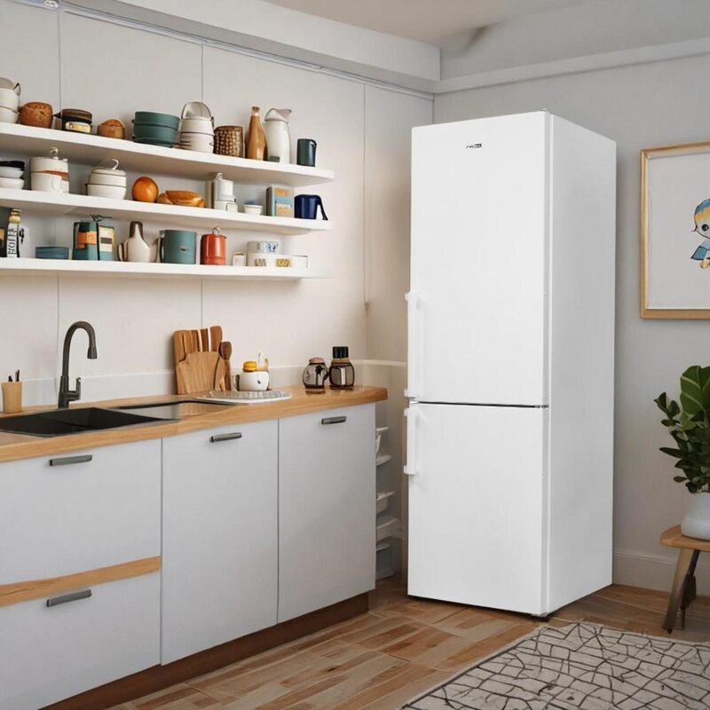 Conserv 12 Cu. Ft. No-Frost Bottom Freezer Refrigerator with Wine Rack – Garage Ready, ENERGY STAR®, White