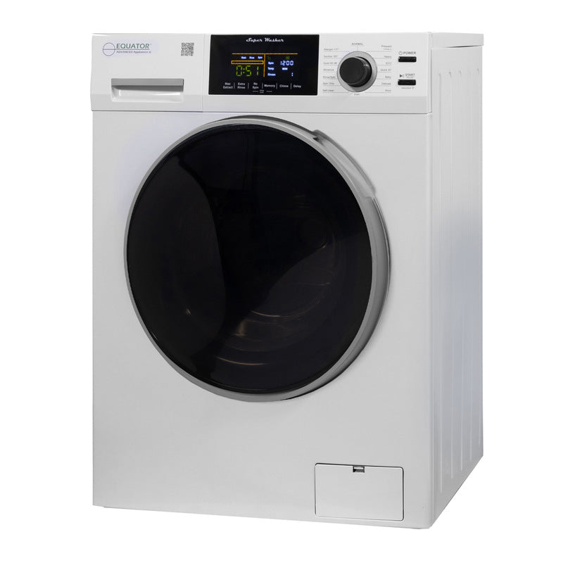 Equator Advanced Appliances Super Washer 1.9 cu. ft. / 18 lb Capacity with Sanitize & Allergen Cycles, Winterize Function, 1400 RPM, White, 110V