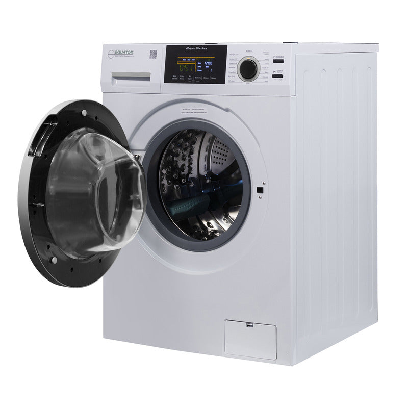 Equator Advanced Appliances Super Washer 1.9 cu. ft. / 18 lb Capacity with Sanitize & Allergen Cycles, Winterize Function, 1400 RPM, White, 110V