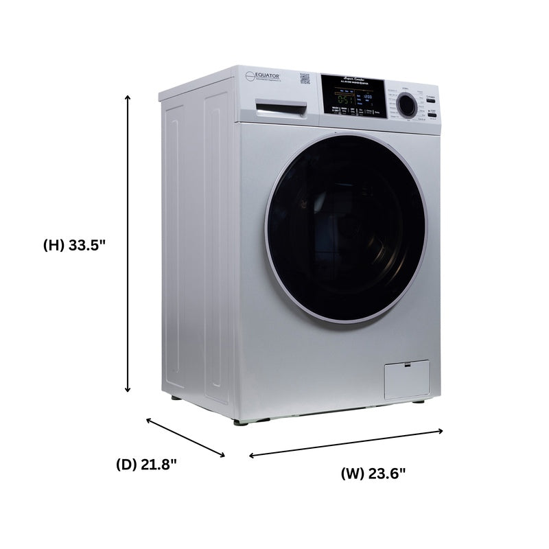 Equator Advanced Appliances All-in-One 4700 Washer-Dryer, Ventless, Fully Built-In, Zero Clearance, 1.62 cu. ft. / 15 lb Capacity, 110V, 1400 RPM - Silver