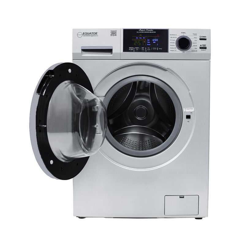 Equator Advanced Appliances All-in-One 4700 Washer-Dryer, Ventless, Fully Built-In, Zero Clearance, 1.62 cu. ft. / 15 lb Capacity, 110V, 1400 RPM - Silver
