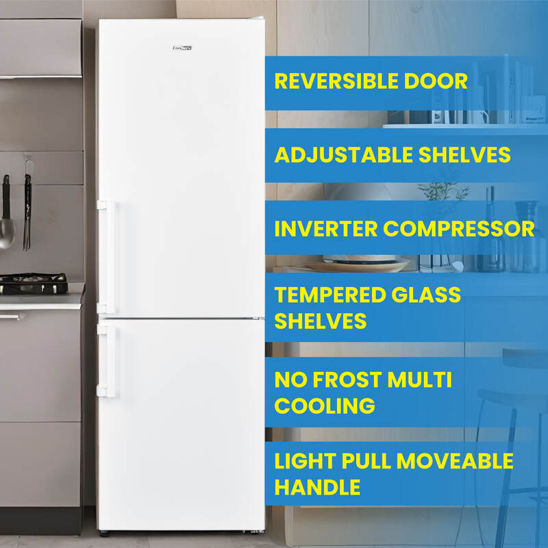 Conserv 12 Cu. Ft. No-Frost Bottom Freezer Refrigerator with Wine Rack – Garage Ready, ENERGY STAR®, White