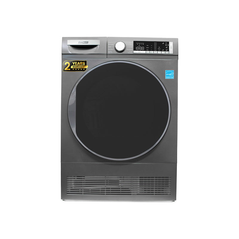 ConServ 4 cu. ft. 220V Ventless Condenser Dryer with Sanitize Cycle, LED Display, Reversible Door, Energy Star® Rated Titanium