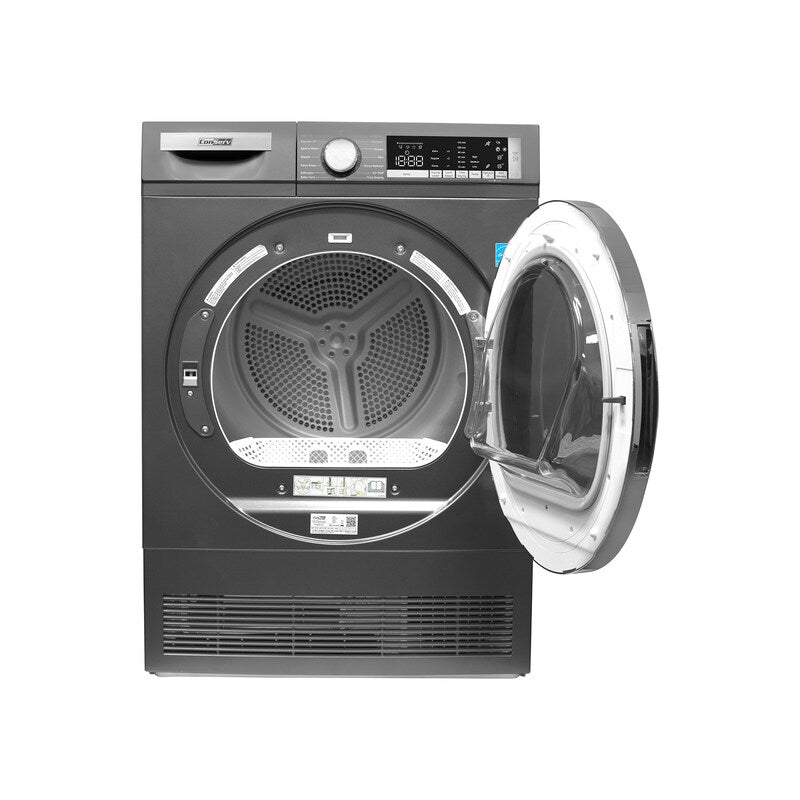 ConServ 4 cu. ft. 220V Ventless Condenser Dryer with Sanitize Cycle, LED Display, Reversible Door, Energy Star® Rated Titanium