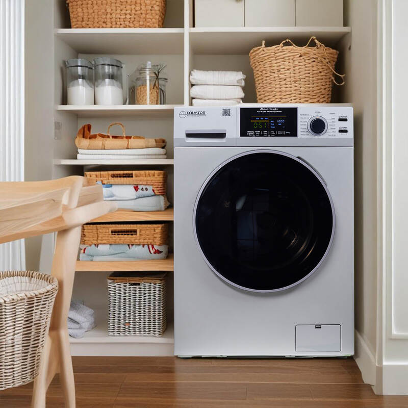 Equator Advanced Appliances All-in-One 4700 Washer-Dryer, Ventless, Fully Built-In, Zero Clearance, 1.62 cu. ft. / 15 lb Capacity, 110V, 1400 RPM - Silver