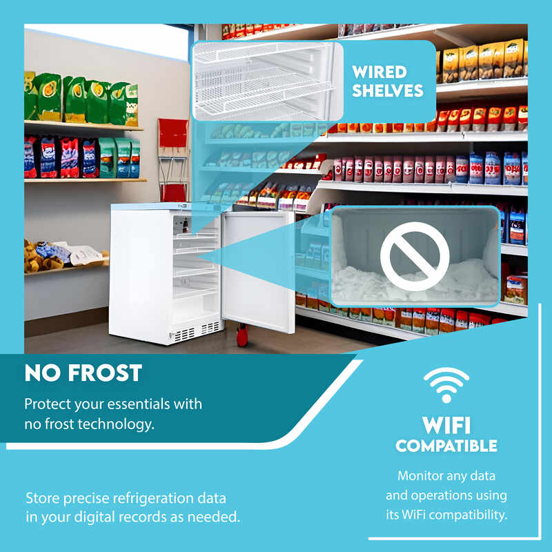 Conserv 3.9 Cu. Ft. Compact Commercial & Pharmaceutical Refrigerator – 24″ Wide, WiFi Enabled, 110V
