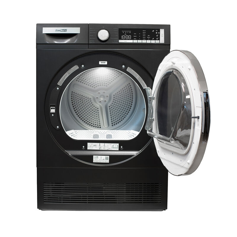 ConServ 4 cu. ft. 220V Ventless Condenser Dryer with Sanitize Cycle, LED Display, Reversible Door, Energy Star® Rated Black