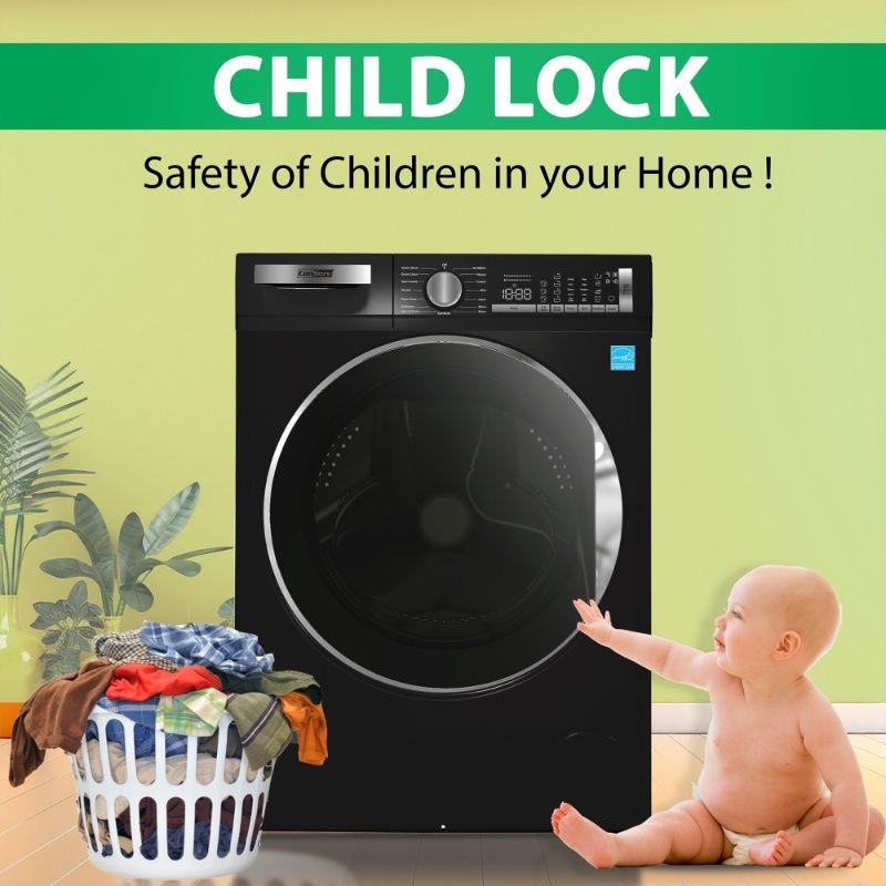 ConServ 2.2 cu. ft. Washer with Autosense Technology, 1400 RPM, 15 Programs, Sanitize Cycle, LED Display, 110V - Matt Black
