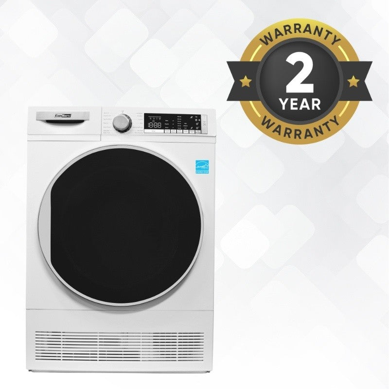 ConServ 4 cu. ft. 220V Ventless Condenser Dryer with Sanitize Cycle, LED Display, Reversible Door, Energy Star® Rated White