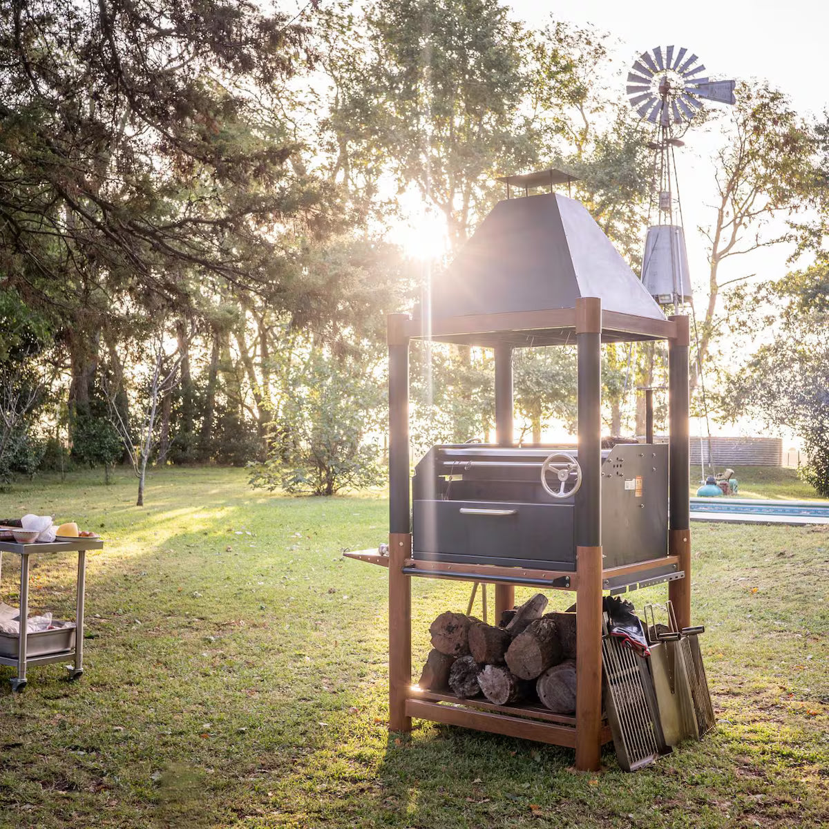 Tagwood BBQ02SI Argentine Firewood & Charcoal Grill