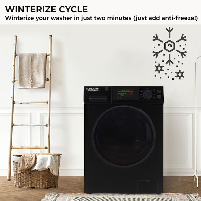 Equator Advanced Appliances Extra-Small 1.62 cu. ft. Stackable Front-Load Washer – Black