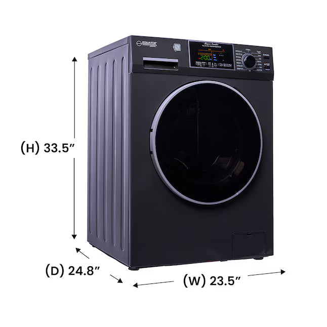 Equator Advanced Appliances 1.9 cu. ft. Convertible Ventless All-in-One Washer & Dryer Combo – Black