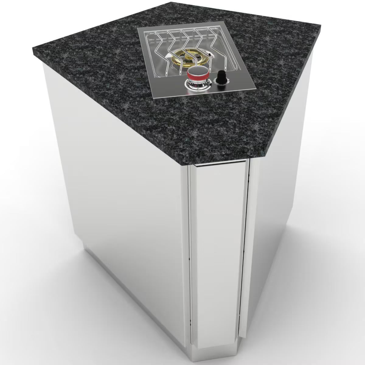 Sunstone 5" 30-Degree Corner Outdoor Kitchen Cabinet with Utility Access – SBC5C30