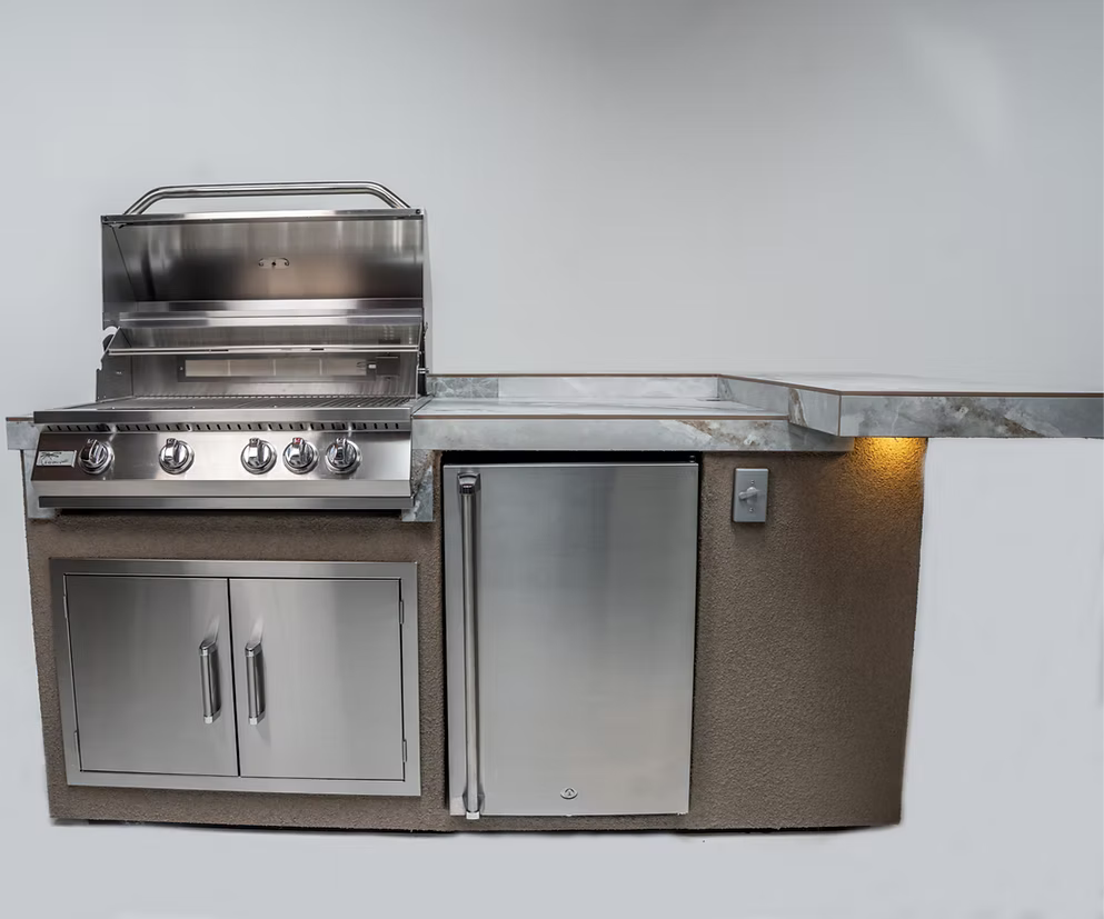 Kokomo Grills St. John 7'6" BBQ Island w/ High Bar