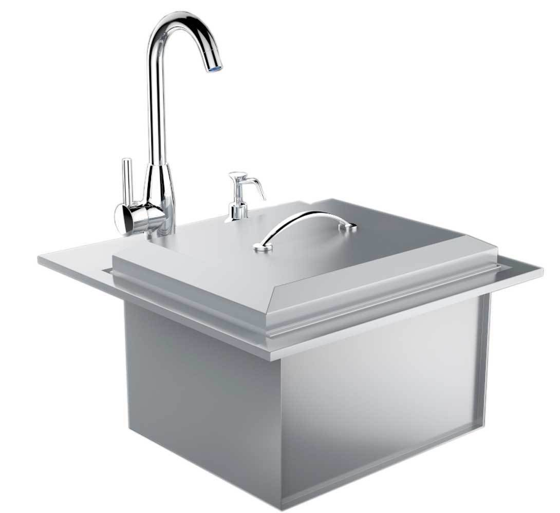 Sunstone Metal Products Premium 21" L x 20.75" W Drop-In Bar Sink
