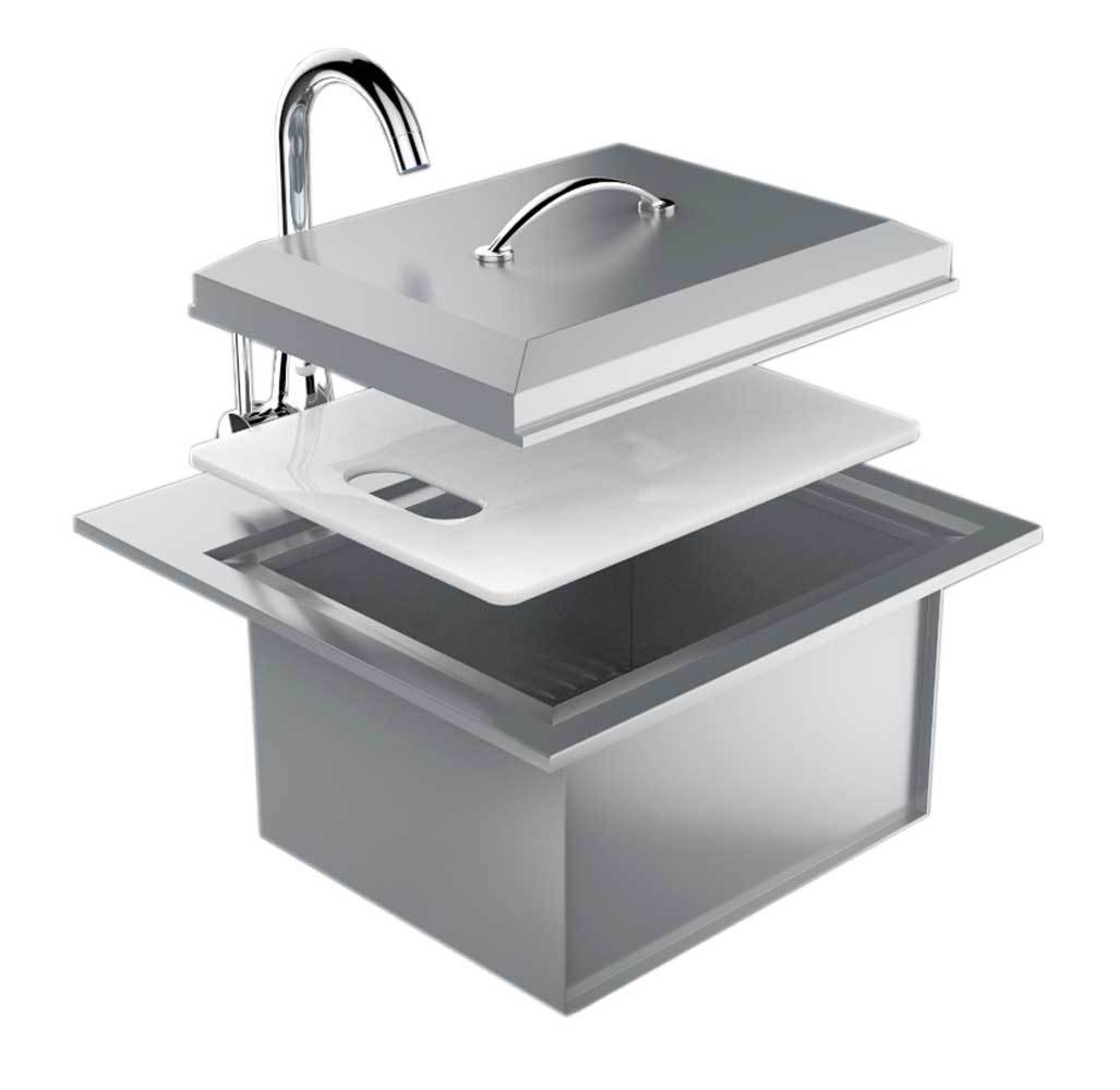 Sunstone Metal Products Premium 21" L x 20.75" W Drop-In Bar Sink