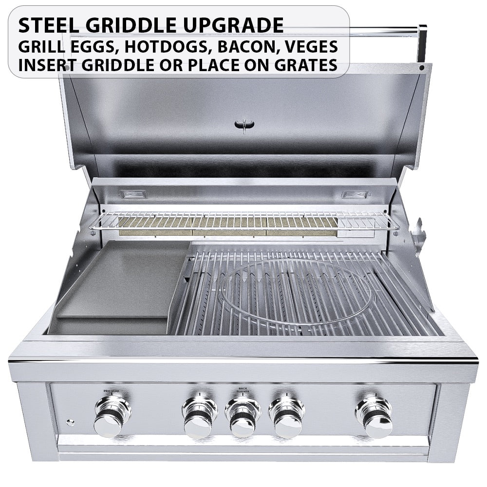 Sunstone Metal Products Ruby Series 36" Built-In 4-Burner with Rear Infrared Burner