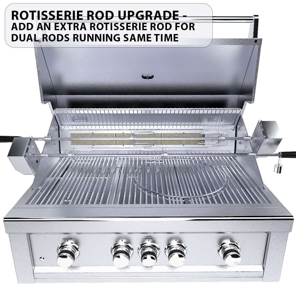 Sunstone Metal Products Ruby Series 36" Built-In 4-Burner with Rear Infrared Burner