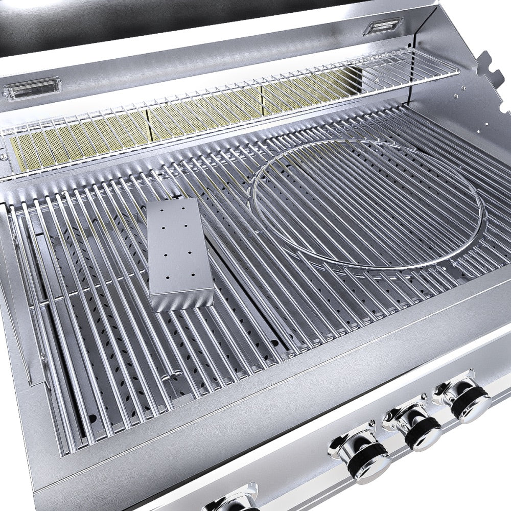 Sunstone Metal Products Ruby Series 36" Built-In 4-Burner with Rear Infrared Burner