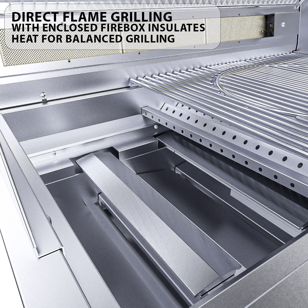 Sunstone Metal Products Ruby Series 36" Built-In 4-Burner with Rear Infrared Burner