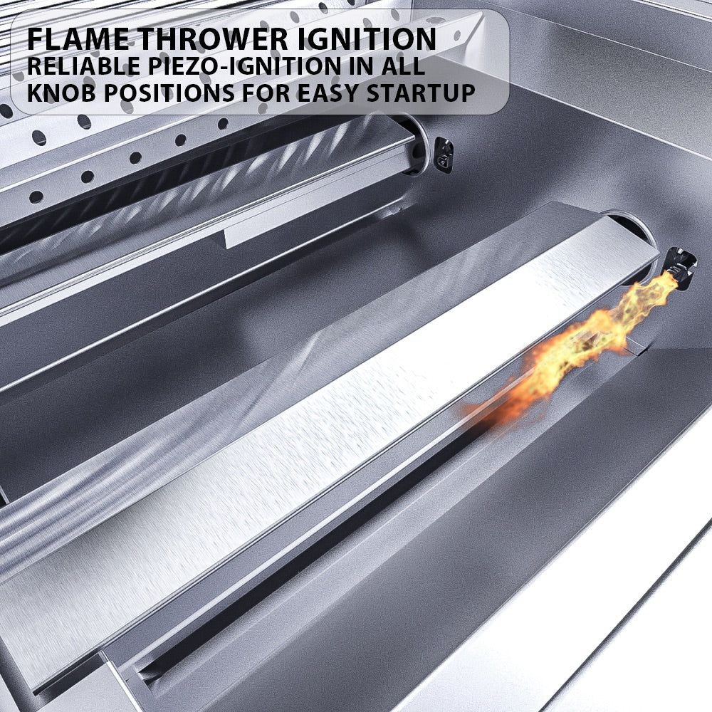 Sunstone Metal Products Ruby Series 36" Built-In 4-Burner with Rear Infrared Burner
