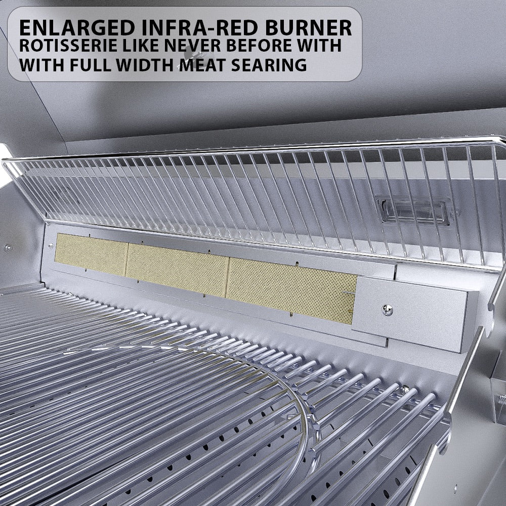 Sunstone Metal Products Ruby Series 36" Built-In 4-Burner with Rear Infrared Burner
