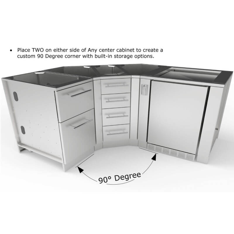 Sunstone SBC3C45 – 3-Inch 45° Corner Outdoor Kitchen Cabinet
