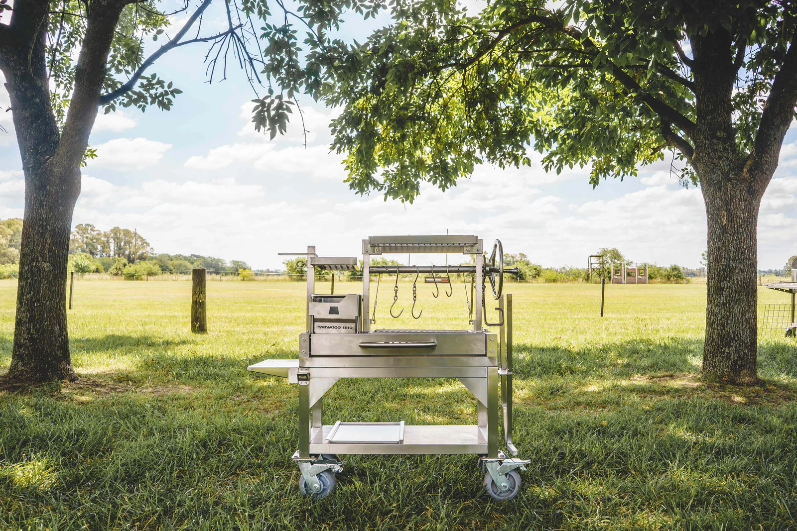Tagwood BBQ03SS MINI– Argentine Stainless Steel Wood & Charcoal Grill Partially Built