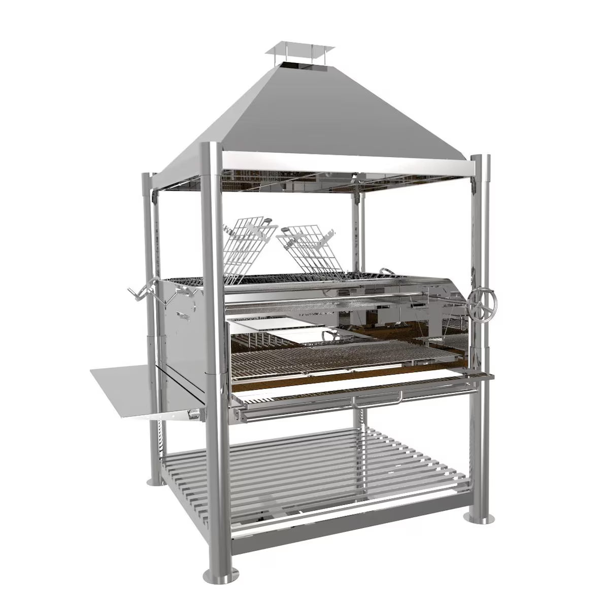 Tagwood BBQ XL (BBQ22SS) – Argentine Stainless Steel Wood & Charcoal Grill