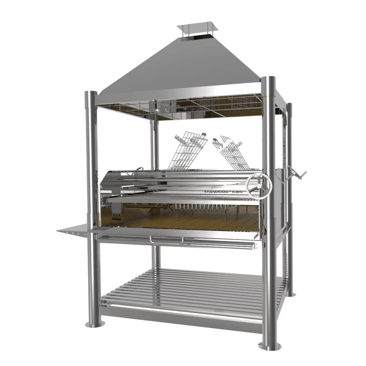Tagwood BBQ XL (BBQ22SS) – Argentine Stainless Steel Wood & Charcoal Grill