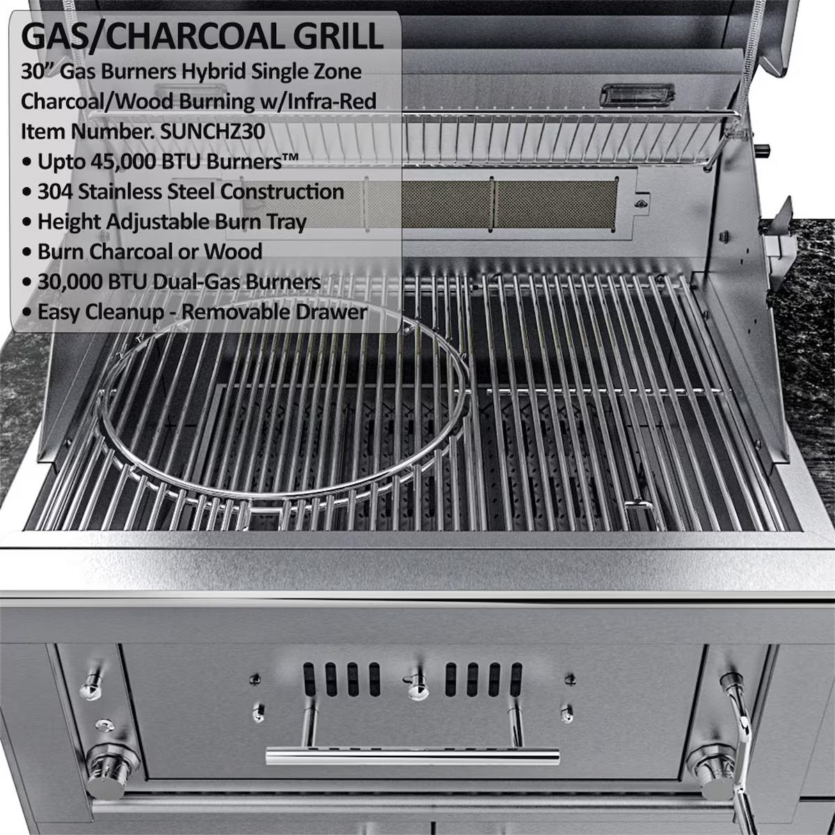 Sunstone Texas Tango 19′ Stainless Steel Outdoor Kitchen Island Package with Grill, Side Burner, Refrigerator & Sink