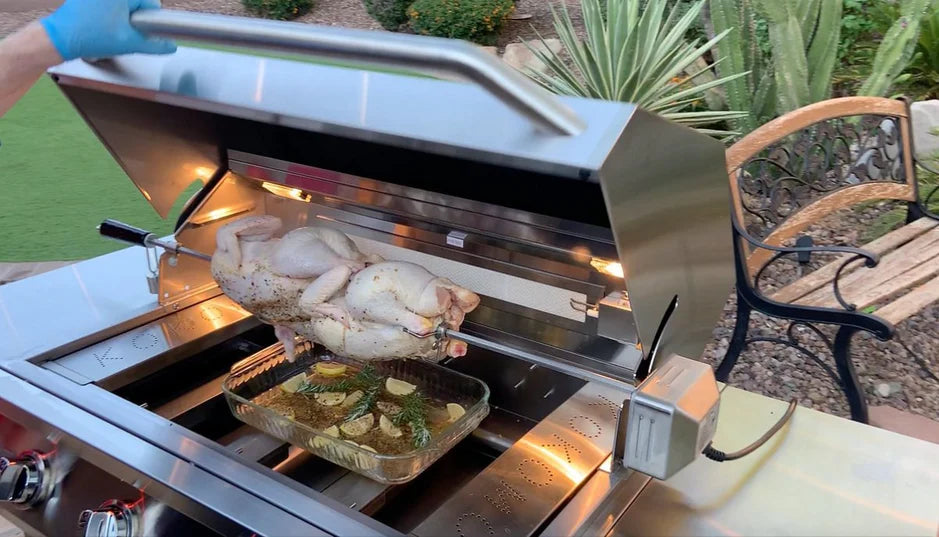 KoKoMo Grills 5‑Burner Rotisserie Kit – KO‑BAK5BG‑R