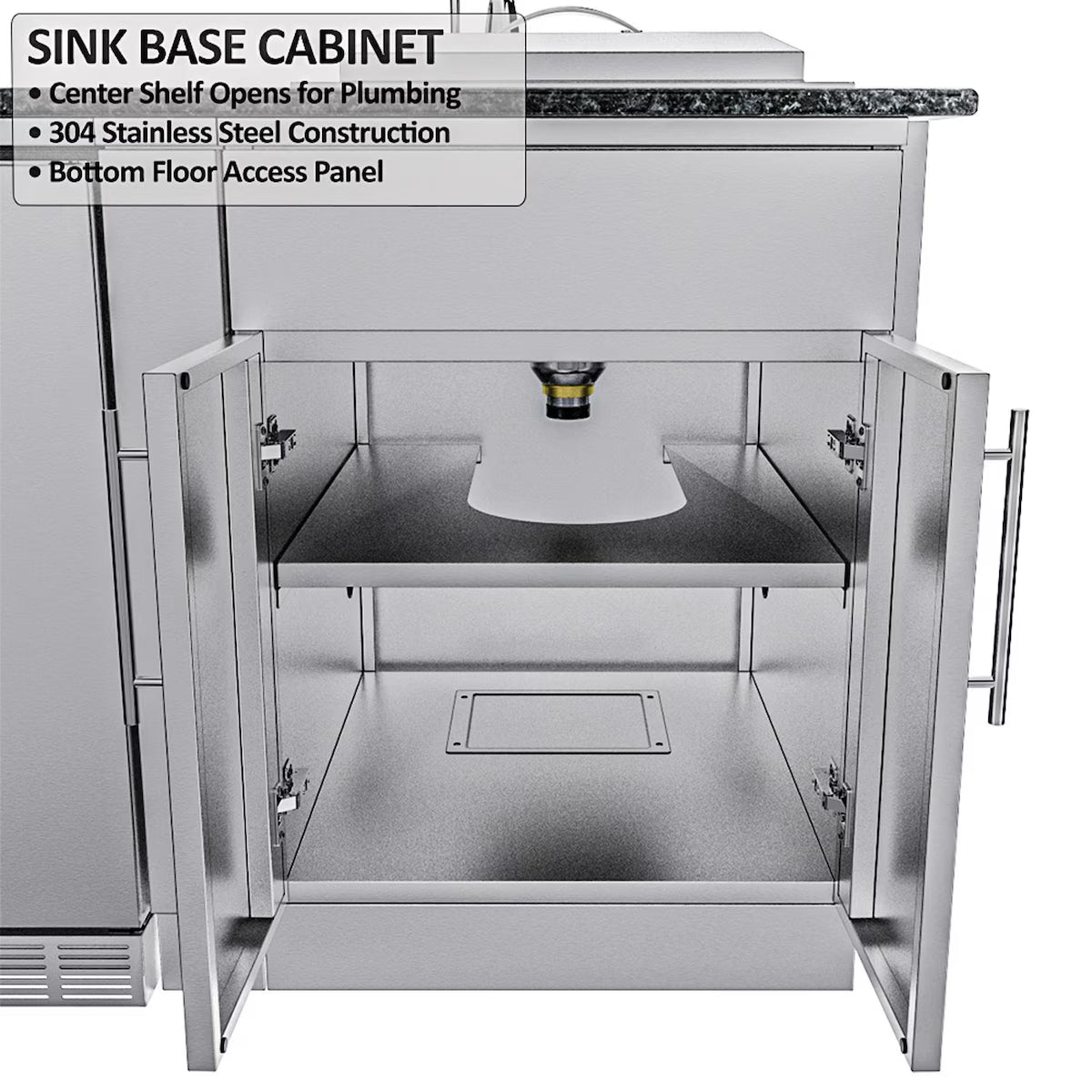 Sunstone French Quarter 13′7″ Stainless Steel Outdoor Kitchen Island Package