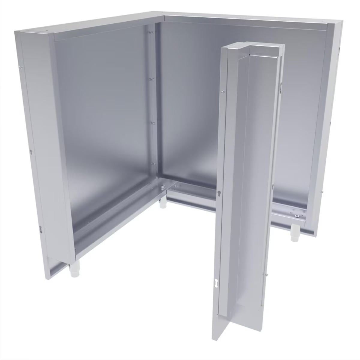 Sunstone 31" x 31" 90-Degree Stainless Steel Corner Back Panel Cabinet – SCC31BP90