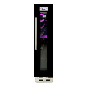 Equator Advanced Appliances 9-Bottle Single-Zone Wine Refrigerator – Black, Freestanding or Built-In, 7-Color LED, 110V