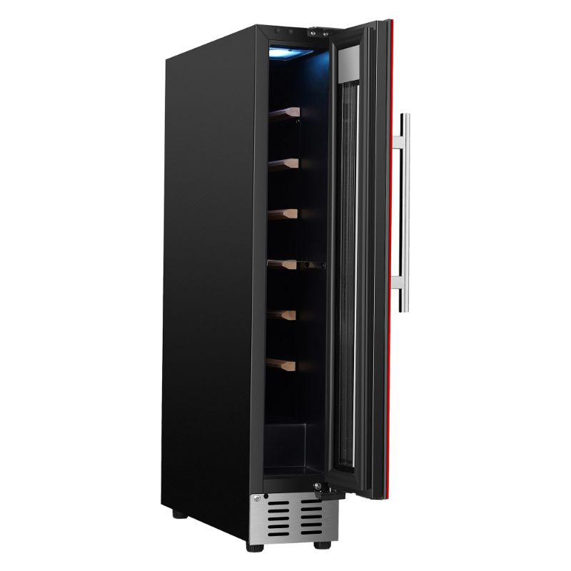 Equator Advanced Appliances 9-Bottle Single-Zone Wine Refrigerator – Red, Freestanding or Built-In, 7-Color LED, 110V