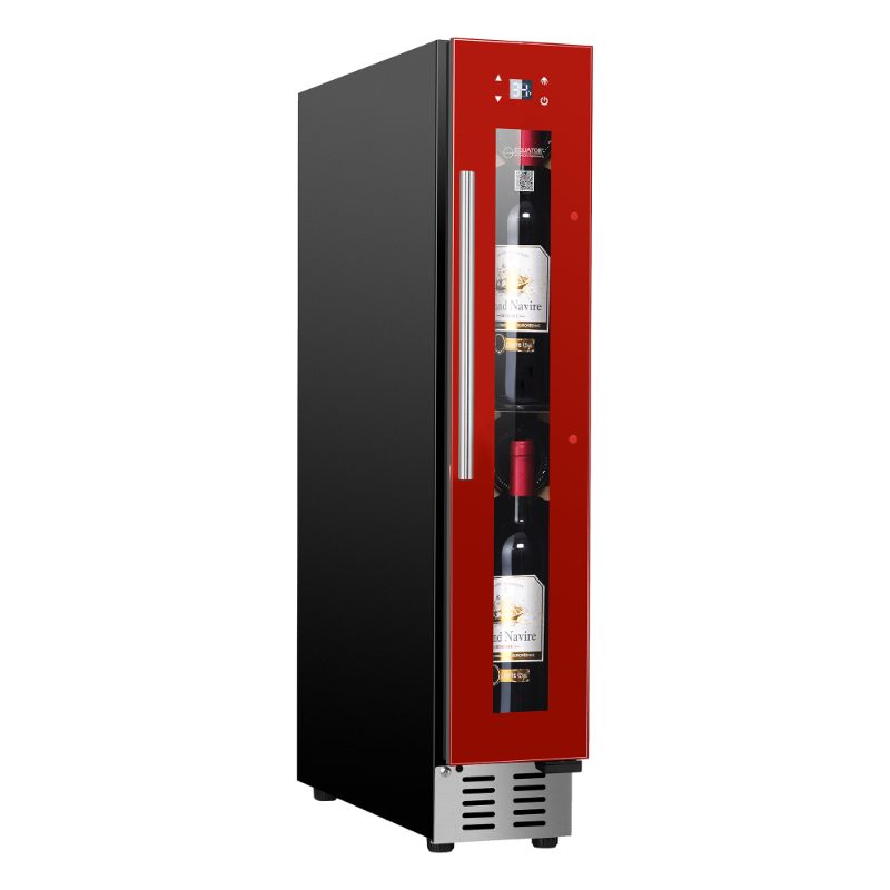 Equator Advanced Appliances 9-Bottle Single-Zone Wine Refrigerator – Red, Freestanding or Built-In, 7-Color LED, 110V