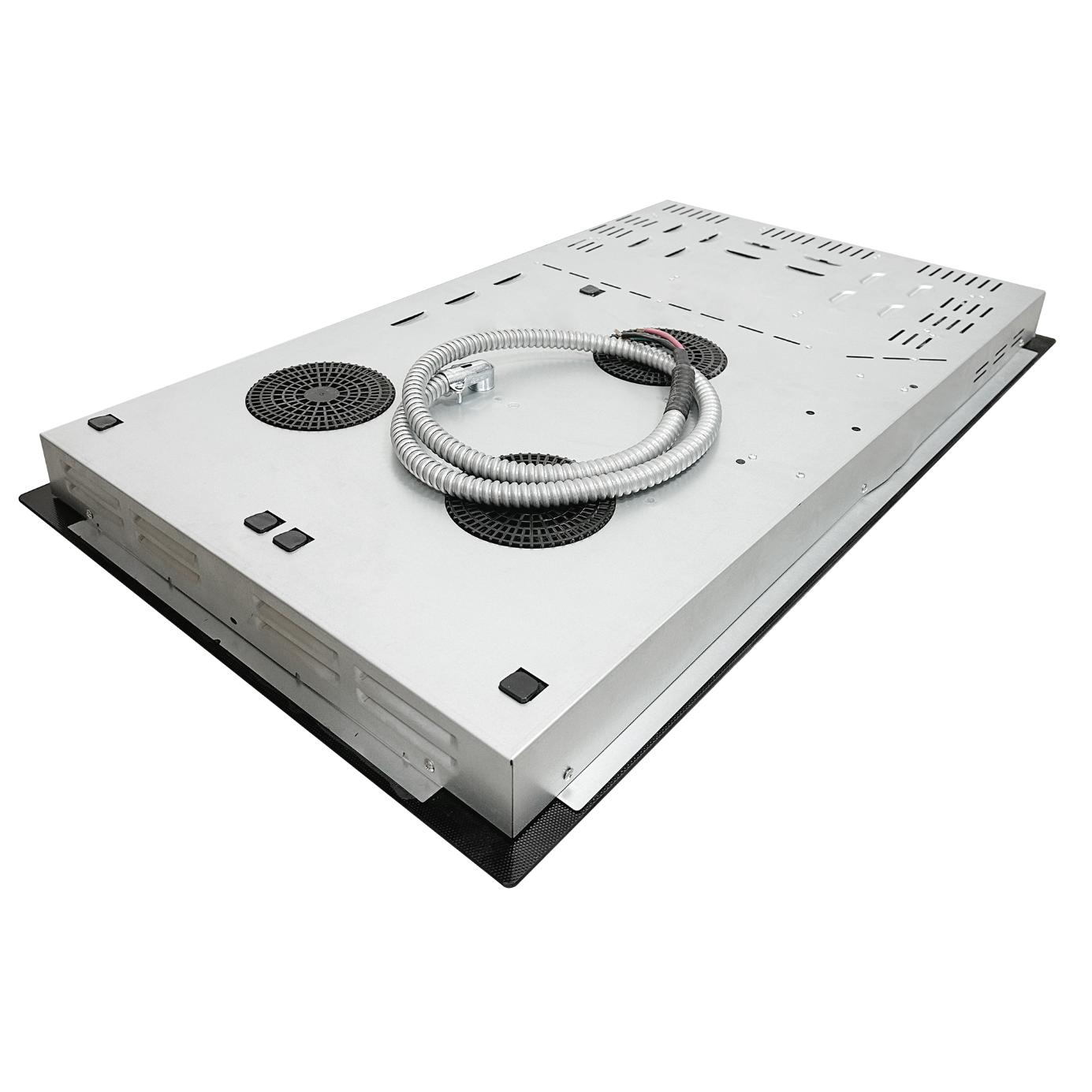 Equator Advanced Appliances 36″ Electric Hybrid Cooktop – 5 Burners, Ceramic & Induction, 220V Slider Touch