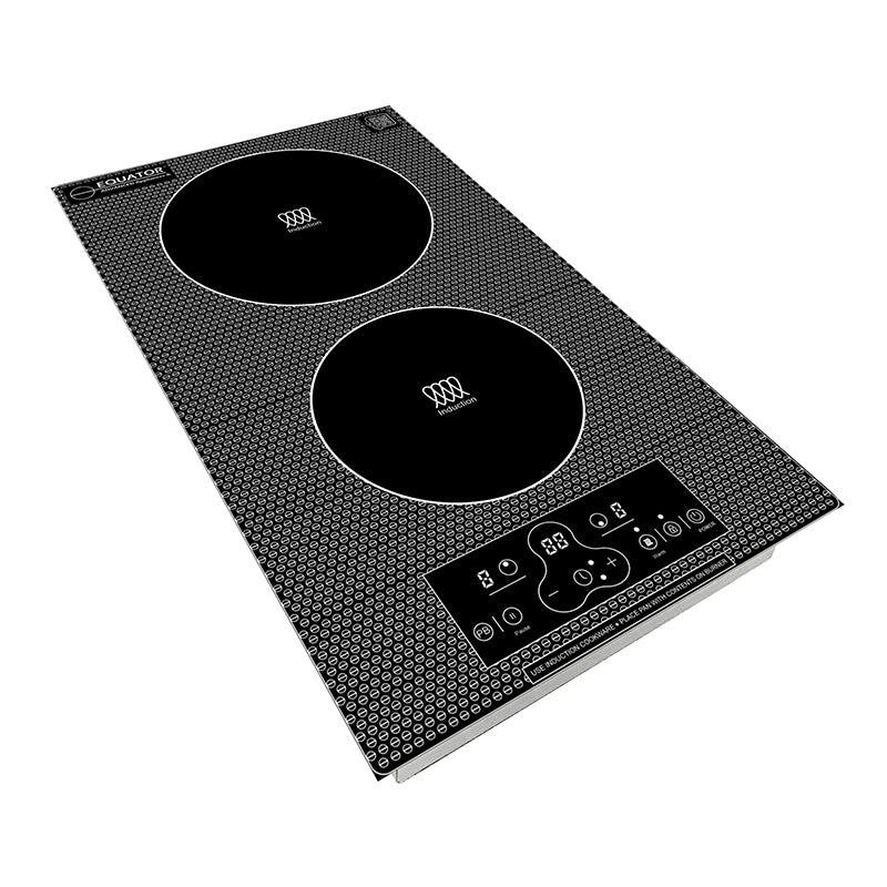Equator Advanced Appliances Equator 12″ Vertical Dual-Burner Induction Cooktop – Built-In or Freestanding, 110V