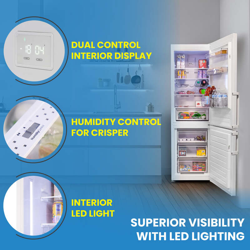 Conserv 12 Cu. Ft. No-Frost Bottom Freezer Refrigerator with Wine Rack – Garage Ready, ENERGY STAR®, White
