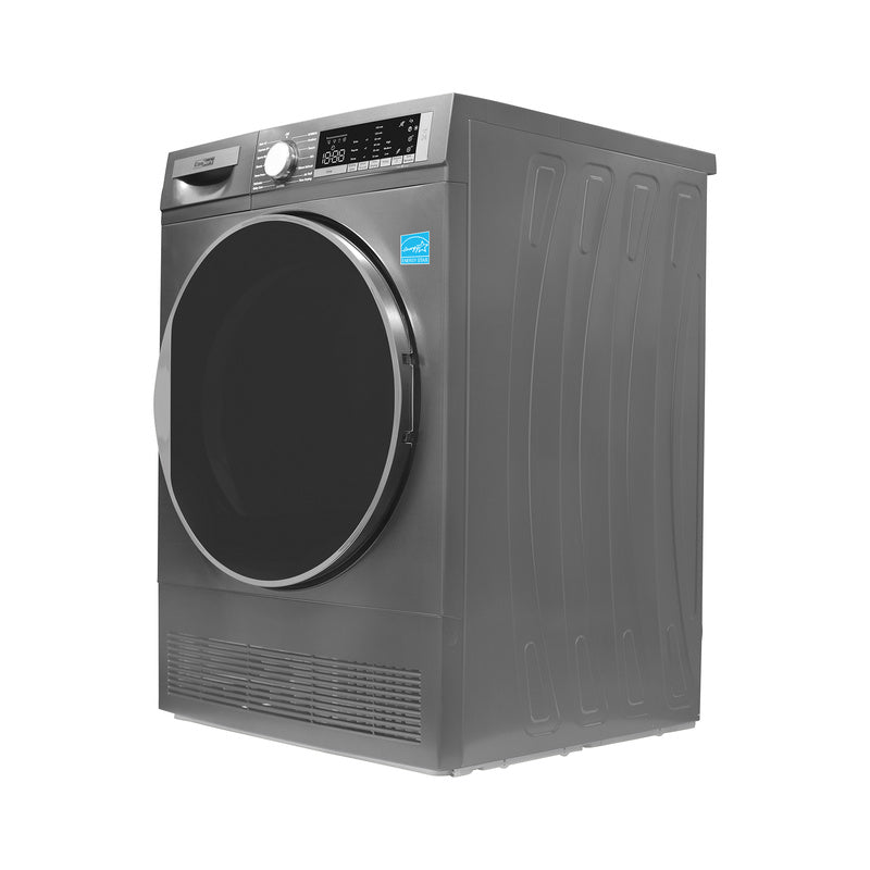ConServ 4 cu. ft. 220V Ventless Condenser Dryer with Sanitize Cycle, LED Display, Reversible Door, Energy Star® Rated  Titanium
