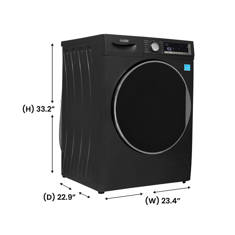 ConServ 2.2 cu. ft. Washer with Autosense Technology, 1400 RPM, 15 Programs, Sanitize Cycle, LED Display, 110V - Matt Black