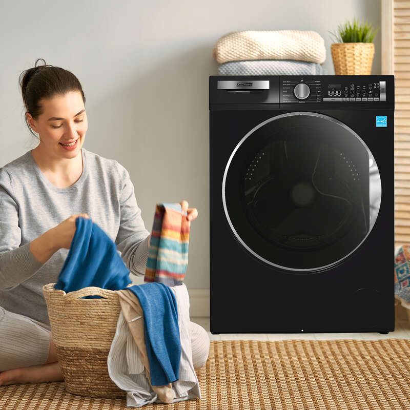 ConServ 2.2 cu. ft. Washer with Autosense Technology, 1400 RPM, 15 Programs, Sanitize Cycle, LED Display, 110V - Matt Black