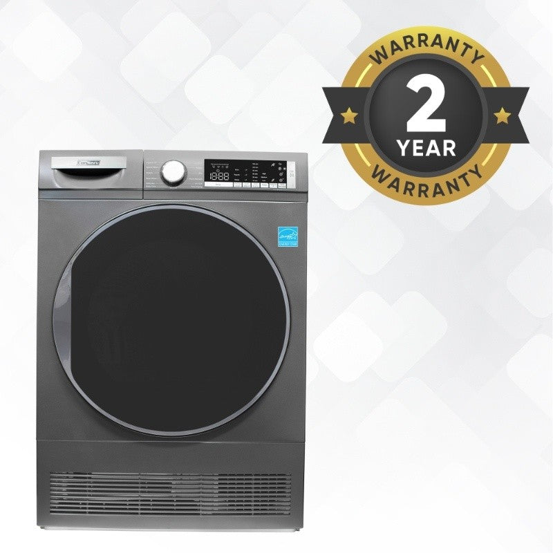 ConServ 4 cu. ft. 220V Ventless Condenser Dryer with Sanitize Cycle, LED Display, Reversible Door, Energy Star® Rated  Titanium