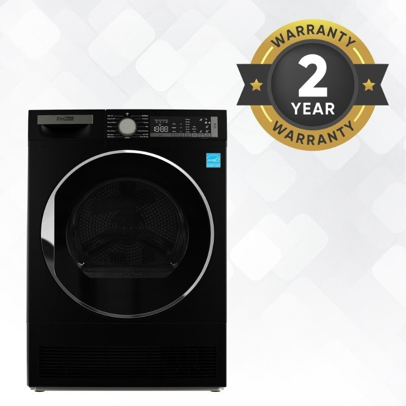 ConServ 4 cu. ft. 220V Ventless Condenser Dryer with Sanitize Cycle, LED Display, Reversible Door, Energy Star® Rated  Black
