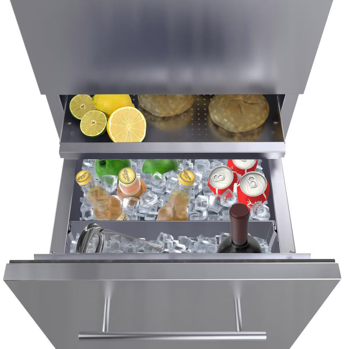 Sunstone SBC18DPIC – 18-Inch Double Pull-Out Ice/Utility Cabinet
