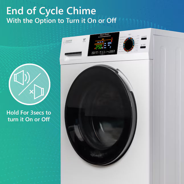 Equator Advanced Appliances 1.9 cu. ft. Convertible Ventless All-in-One Washer & Dryer Combo – White